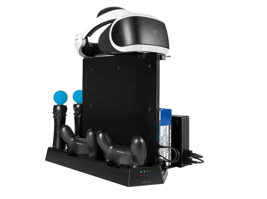 HKM-645011 PS4 Multi-Function Cooling Stand with Disc Holder for Slim and Pro Models
