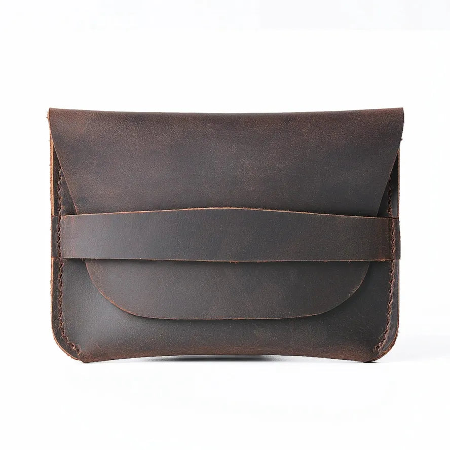 HKM-645011 Retro Waxed Canvas and Leather Motorcycle Wallet Card Holder