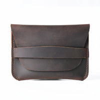 HKM-645011 Retro Waxed Canvas and Leather Motorcycle Wallet Card Holder