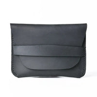 HKM-645011 Retro Waxed Canvas and Leather Motorcycle Wallet Card Holder