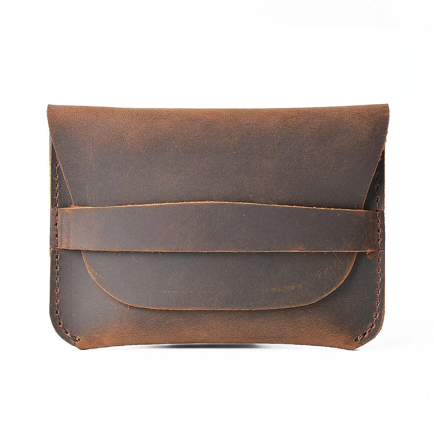 HKM-645011 Retro Waxed Canvas and Leather Motorcycle Wallet Card Holder