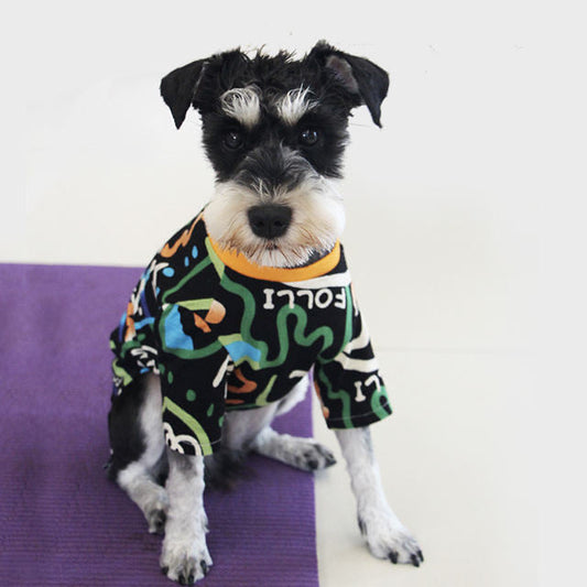HKM-6452925 Casual Black and White Pet Sweater for Spring and Summer