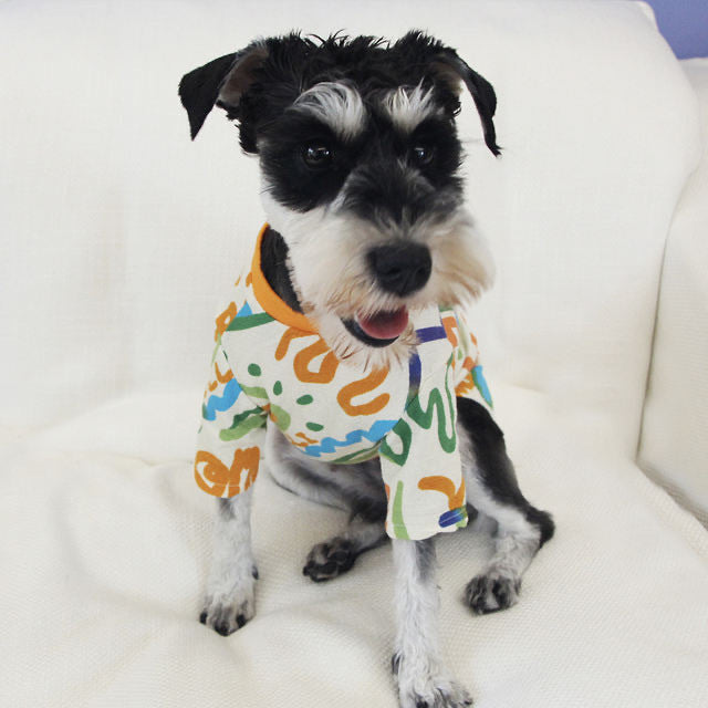 HKM-6452925 Casual Black and White Pet Sweater for Spring and Summer