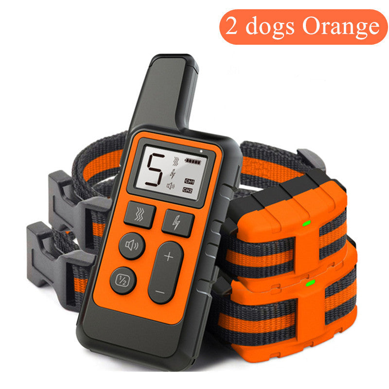 HKM-6453821 Waterproof Rechargeable Dog Training Collar with Remote Control and LCD Display, 500M Range