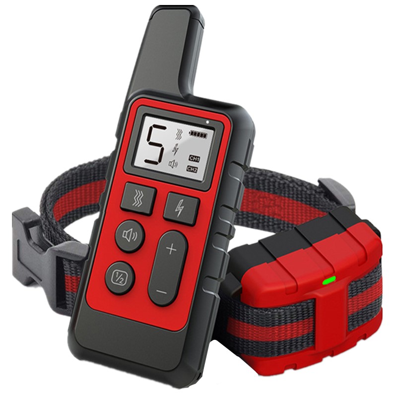 HKM-6453821 Waterproof Rechargeable Dog Training Collar with Remote Control and LCD Display, 500M Range