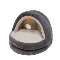 HKM-6454589 Cozy Yurt Pet Nest in Multiple Colors - Soft Shu Cotton Velvet and Plush Filling