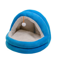 HKM-6454589 Cozy Yurt Pet Nest in Multiple Colors - Soft Shu Cotton Velvet and Plush Filling