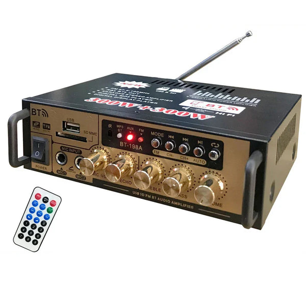 HKM-645459 Mini 12V Audio Power Amplifier with U Disk and Bluetooth Functionality