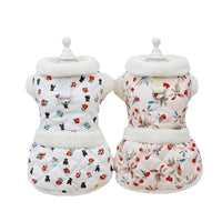 HKM-6454717 Cozy Autumn and Winter Cat Clothes in White and Pink, Available in Multiple Sizes