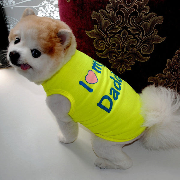 HKM-6456125 Classic Pet Vest with Love Themes for Dogs in Various Colors and Sizes