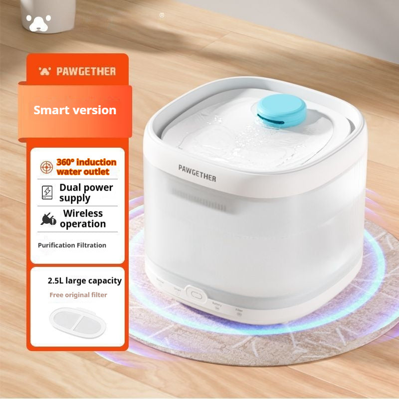 HKM-6456381 Automatic Cat Water Dispenser with Dual Wireless Modes and Filtration System