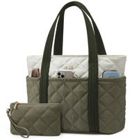 HKM-645651 Puffer Tote Bag for Travel, Work, Gym, and Nursing with Large Capacity for Laptops and Essentials