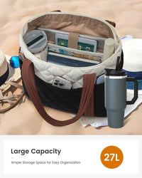 HKM-645651 Puffer Tote Bag for Travel, Work, Gym, and Nursing with Large Capacity for Laptops and Essentials