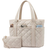 HKM-645651 Puffer Tote Bag for Travel, Work, Gym, and Nursing with Large Capacity for Laptops and Essentials