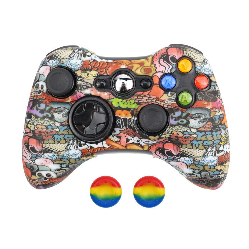 HKM-645651 Soft Silicone Anti-Drop Protective Cover with Button Cap for Elite and Hardcore Gaming