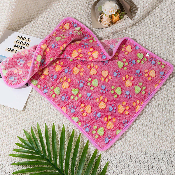 HKM-6457149 Cozy Coral Fleece Pet Blanket for Dogs and Cats - Multiple Colors and Sizes Available