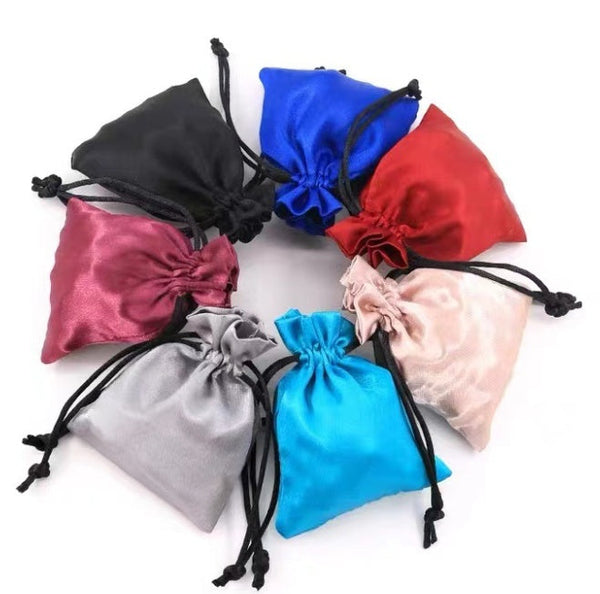 HKM-645779 Custom Silk Satin Drawstring Bag for Wedding Gifts and Accessories, Available in Multiple Colors