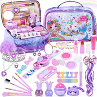 HKM-645779 Kids Sustainable Washable Princess Pretend Play Makeup Kit Mermaid Style for Ages 2 to 14+
