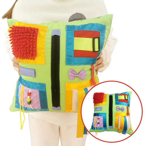 HKM-645779 Sensory Memory Pillow for Dementia Patients - Red, Green, Blue, 45cm Polyester Rehabilitation Aid