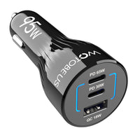 HKM-646163 Fast Charge 95W Multi-Function Car Charger with 2m Cable for Laptops, Tablets, and Mobile Phones