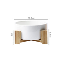 HKM-6462269 Large Capacity Ceramic Pet Bowl with Stand - Available in Various Colors and Shapes