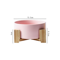 HKM-6462269 Large Capacity Ceramic Pet Bowl with Stand - Available in Various Colors and Shapes