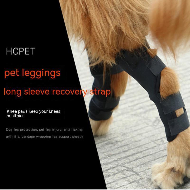 HKM-6462909 Dog Knee Support Strap for Injury Recovery and Prevention - Available in Black, Red, and Camouflage, Sizes S to XL