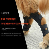 HKM-6462909 Dog Knee Support Strap for Injury Recovery and Prevention - Available in Black, Red, and Camouflage, Sizes S to XL