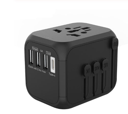 HKM-646291 6-Hole Conversion Plug with PC Shell and Phosphor Copper Conductor, Rated 5A and 100-250V