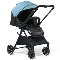 HKM-646291 Luxury Foldable Two-Way Baby Stroller Travel System - Lightweight Pushchair for Infants and Toddlers