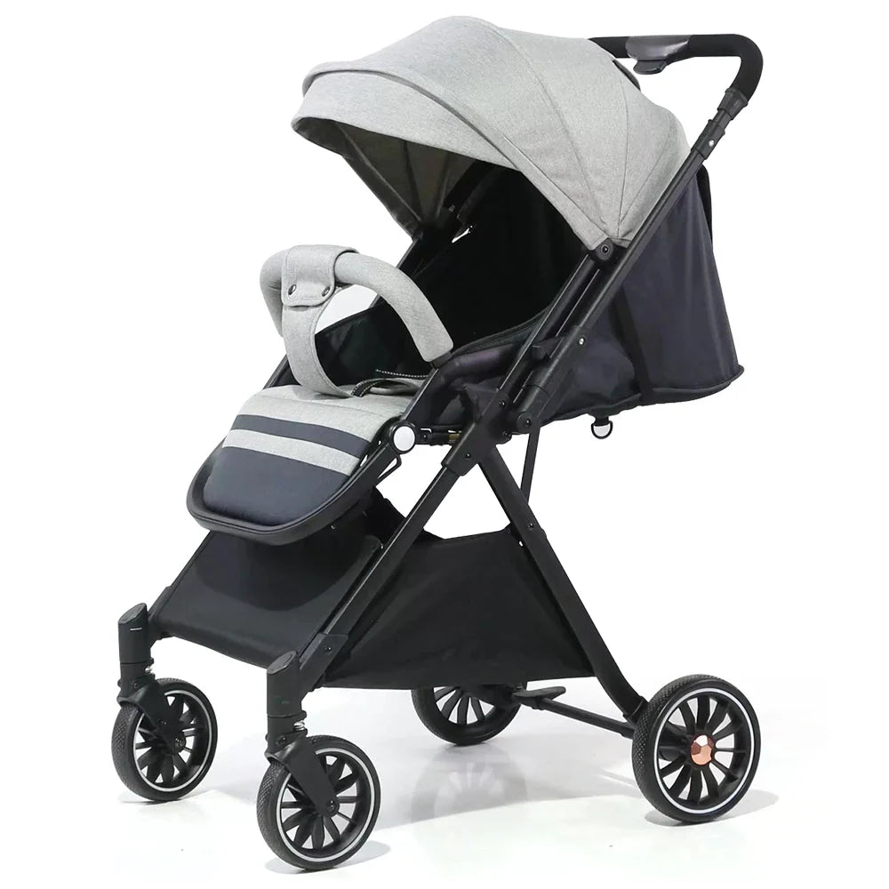 HKM-646291 Luxury Foldable Two-Way Baby Stroller Travel System - Lightweight Pushchair for Infants and Toddlers