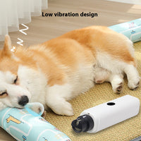 HKM-6463549 Rechargeable Electric Pet Nail Piercing Device with Light for Dogs - Available in White, Blue, and Pink