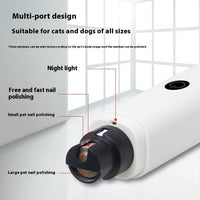 HKM-6463549 Rechargeable Electric Pet Nail Piercing Device with Light for Dogs - Available in White, Blue, and Pink