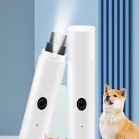 HKM-6463549 Rechargeable Electric Pet Nail Piercing Device with Light for Dogs - Available in White, Blue, and Pink