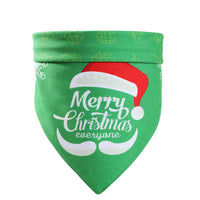 HKM-6463677 Pet Triangle Towel for Dogs - Reversible Polyester Saliva Towel in Festive Patterns