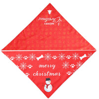 HKM-6463677 Pet Triangle Towel for Dogs - Reversible Polyester Saliva Towel in Festive Patterns