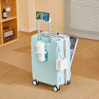 HKM-646483 Multi-Functional Front Open Pocket Trolley Suitcase for Business and Travel