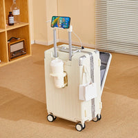 HKM-646483 Multi-Functional Front Open Pocket Trolley Suitcase for Business and Travel