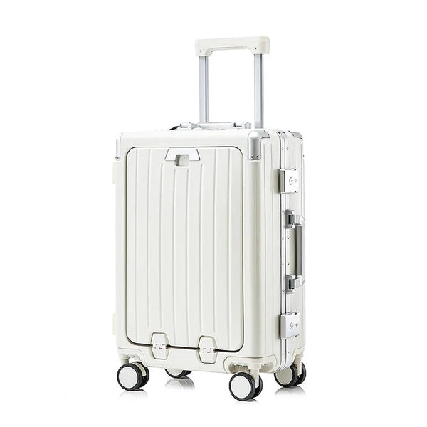 HKM-646483 Multi-Functional Front Open Pocket Trolley Suitcase for Business and Travel