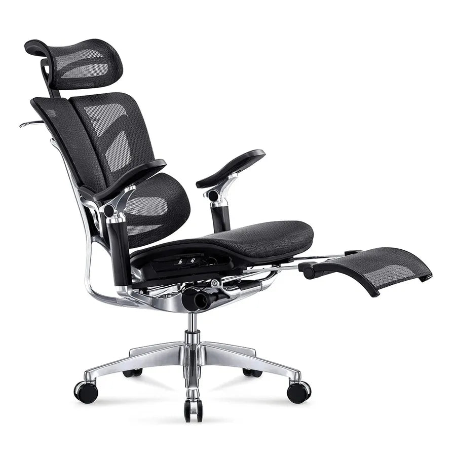 HKM-646547 Ergonomic Executive Chair with Butterfly Back Design and 7D Armrest, Featuring Footrest and Mesh Fabric