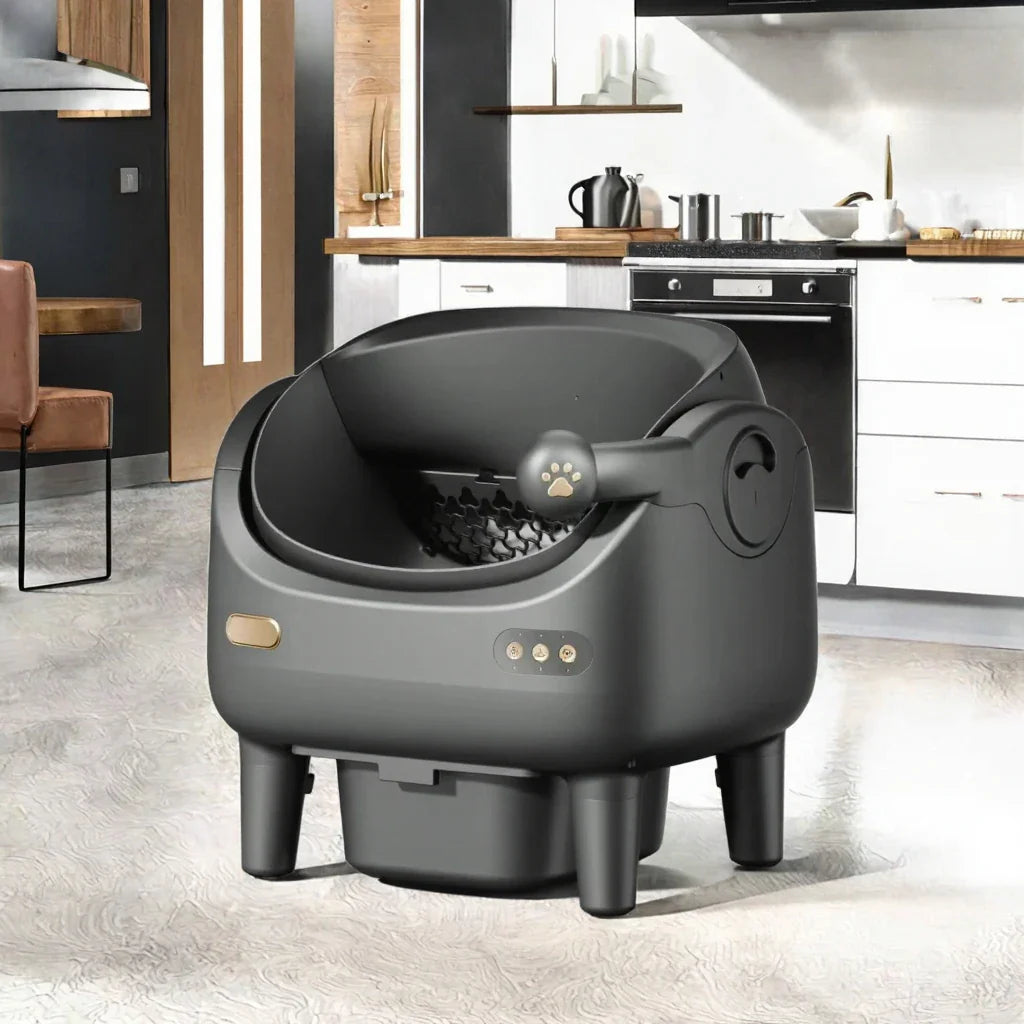 HKM-646547 Intelligent Automatic Cat Litter Box with ABS Material for Deodorization and Purification