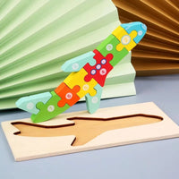 HKM-646547 Wooden 3D Puzzle Game for Children - Montessori Educational Jigsaw Learning Toy