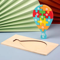 HKM-646547 Wooden 3D Puzzle Game for Children - Montessori Educational Jigsaw Learning Toy