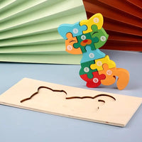 HKM-646547 Wooden 3D Puzzle Game for Children - Montessori Educational Jigsaw Learning Toy