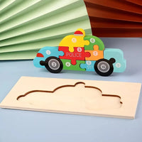 HKM-646547 Wooden 3D Puzzle Game for Children - Montessori Educational Jigsaw Learning Toy