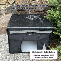 HKM-6466109 Waterproof Outdoor Cat Nest for All Seasons - XL Thickened Cat Bed with Stable Frame