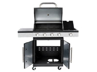HKM-646611 4-Burner Portable Propane Gas Grill with Trolley for Outdoor Cooking