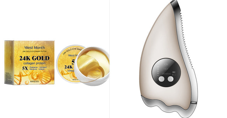 HKM-646675 Electric Gua Sha Facial Massager with USB Charging, 5 Temperature Settings and Heating Function