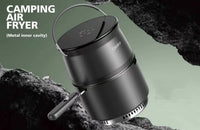 HKM-646675 Portable Lightweight Oil-Free Charcoal Air Fryer for Outdoor Camping