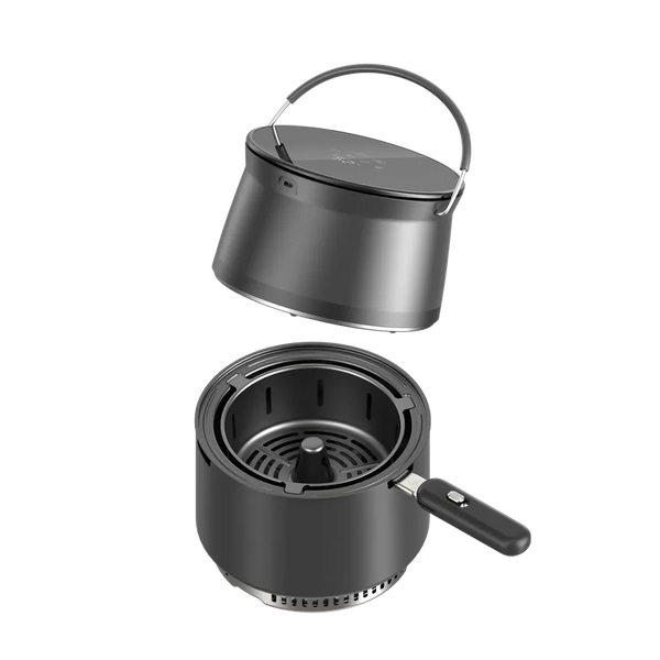 HKM-646675 Portable Lightweight Oil-Free Charcoal Air Fryer for Outdoor Camping